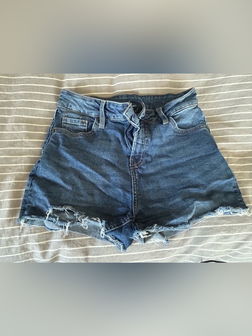 George high waisted Dark Blue Denim Jean Shorts